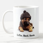 Hipster German Shepherd mit Beanie Swagger Kaffeetasse