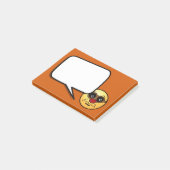 Hipster-Gesicht Grumpey Post-it Klebezettel (angewinkelt)