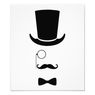 Hipster-Gesichts-Foto-Druck Fotodruck