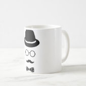 Hipster-Gesichts-Tasse Kaffeetasse (VorderseiteRechts)