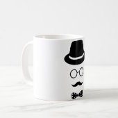 Hipster-Gesichts-Tasse Kaffeetasse (Vorderseite Links)