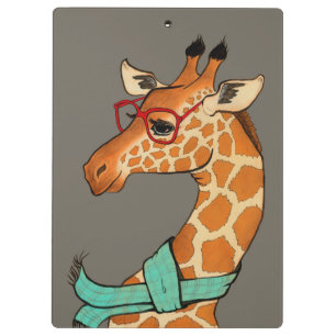 Hipster-Giraffe Klemmbrett
