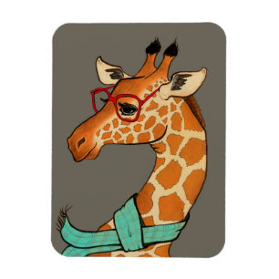 Hipster-Giraffe Magnet