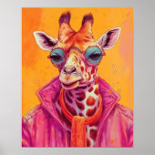 Hipster Giraffe Poster (Vorne)