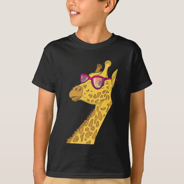 Hipster Giraffe T-Shirt (Vorderseite)