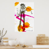 Hipster-Girl-Poster Poster (Küche)