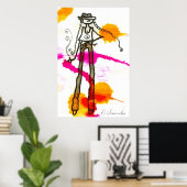 Hipster-Girl-Poster Poster (Heimbüro)