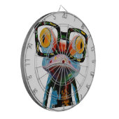 Hipster-Glas-Frosch Dartscheibe (Vorderseite Links)