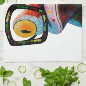 Hipster-Glas-Frosch Handtuch (Gefaltet)