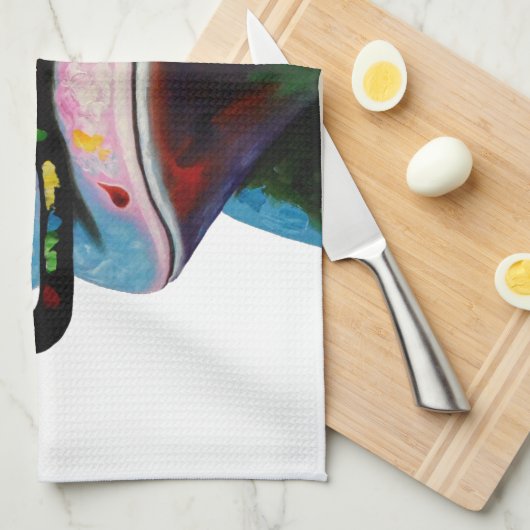 Hipster-Glas-Frosch Handtuch (Viertel Falte)