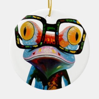 Hipster-Glas-Frosch Keramikornament