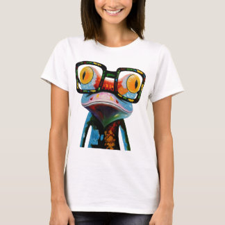 Hipster-Glas-Frosch T-Shirt