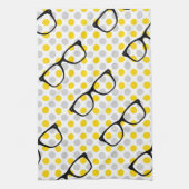 Hipster-Glas-Polka-Punkt-Küchen-Tuch Geschirrtuch (Vertikal)