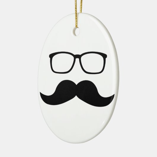 Hipster-Glas-Schnurrbart Keramikornament (Links)