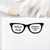 Hipster Glasses benutzerdefiniertes Adressetikett (Insitu)