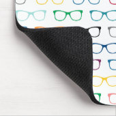 Hipster Glasses farbiges Muster Mouse Pad Mousepad (Ecke)