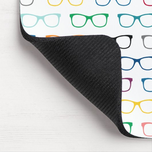 Hipster Glasses farbiges Muster Mouse Pad Mousepad (Ecke)