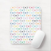 Hipster Glasses farbiges Muster Mouse Pad Mousepad (Mit Mouse)