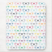 Hipster Glasses farbiges Muster Mouse Pad Mousepad (Vorne)