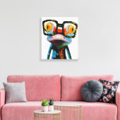 Hipster Glasses Frog Leinwanddruck (Insitu (Wohnzimmer))
