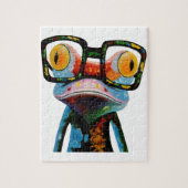 Hipster Glasses Frog Puzzle (Vertikal)