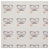 Hipster Glasses Mustache und Pipe #2 ID1073 Stoff (Muster)