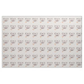 Hipster Glasses Mustache und Pipe #2 ID1073 Stoff (Fat Quarter (45,7 x 55,9 cm))