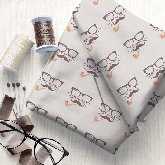 Hipster Glasses Mustache und Pipe #2 ID1073 Stoff