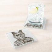 Hipster Glasuntersetzer (Schrägansicht)