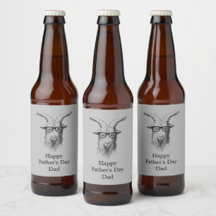 Hipster Goat Bierflaschenetikett