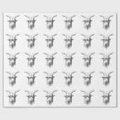 Hipster Goat Geschenkpapier (Flach)