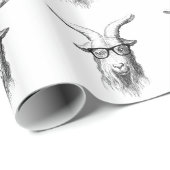 Hipster Goat Geschenkpapier (Rolleneckpunkt)