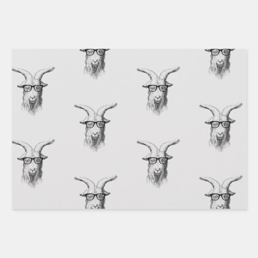Hipster Goat Geschenkpapier Set (Vorderseite 3)
