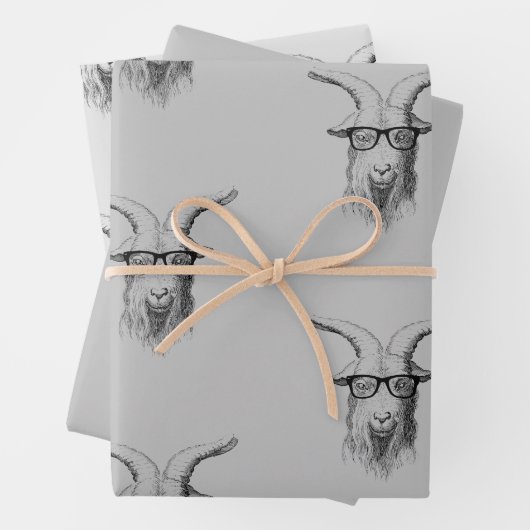 Hipster Goat Geschenkpapier Set (Beispiel)