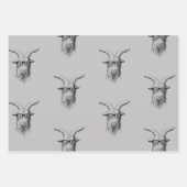 Hipster Goat Geschenkpapier Set (Vorderseite)