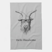 Hipster Goat Geschirrtuch (Vertikal)