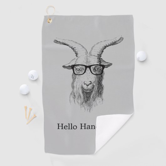 Hipster Goat Golfhandtuch (Insitu)