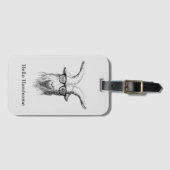 Hipster Goat Hello Handsome Gepäckanhänger (Vorderseite (Horizontal))