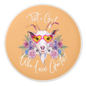 Hipster Goat Keramikknauf (Vorderseite)