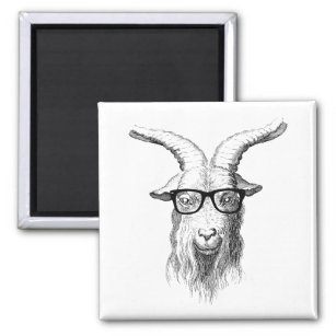 Hipster Goat Magnet