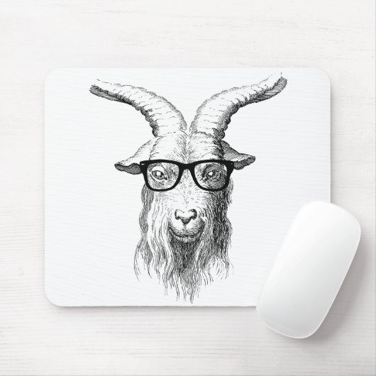 Hipster Goat Mousepad (Mit Mouse)