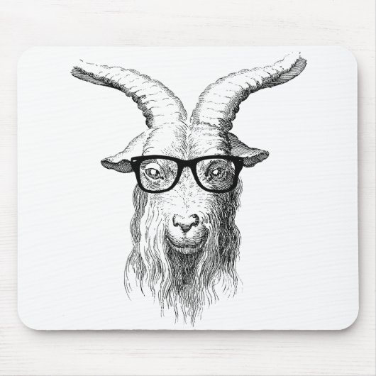 Hipster Goat Mousepad (Vorne)