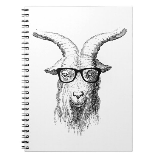 Hipster Goat Notizblock (Vorderseite)