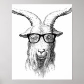 Hipster Goat Poster (Vorne)