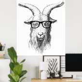 Hipster Goat Poster (Heimbüro)