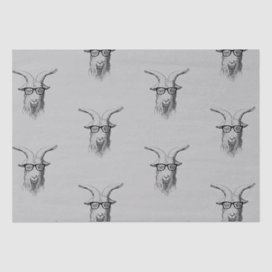 Hipster Goat Seidenpapier (Vorderseite)