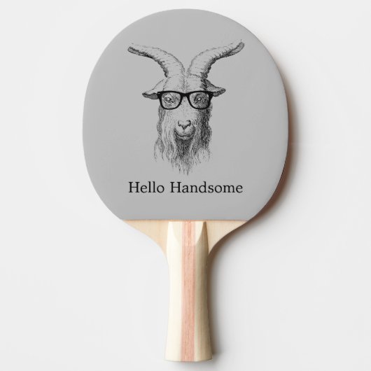 Hipster Goat Tischtennis Schläger (Vorderseite)
