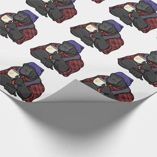 Hipster-Gorilla Geschenkpapier