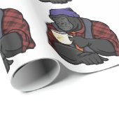 Hipster-Gorilla Geschenkpapier