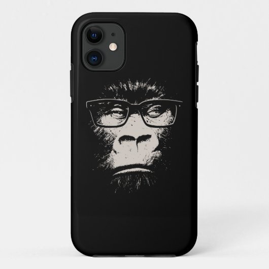 Hipster Gorilla mit Brille Case-Mate iPhone Hülle (Rückseite)
